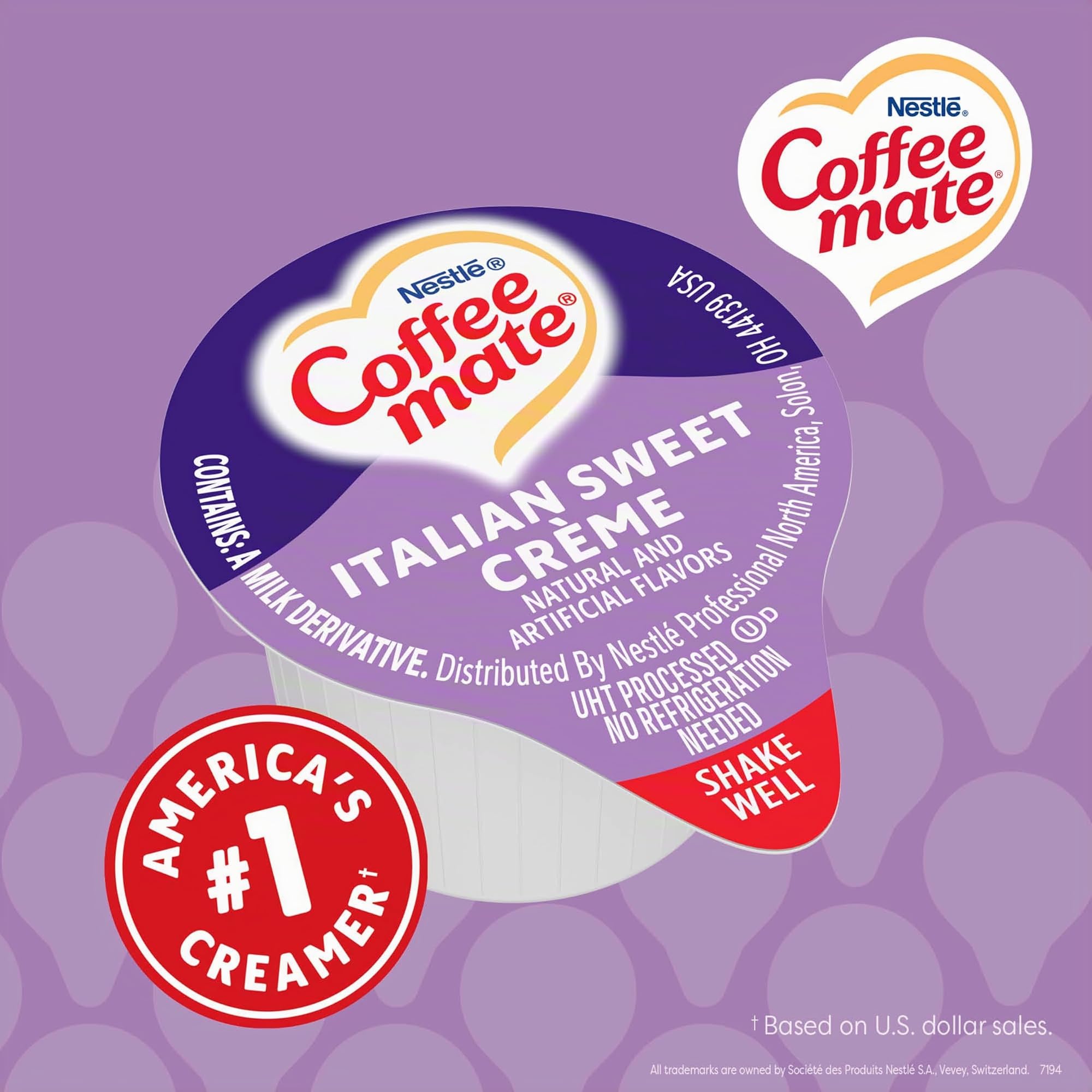 Coffee-mate Coffee Creamer, Italian Sweet Creme Liquid Singles (Pack of 180) by Coffee-mate