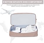 Sac de voyage Duffel Sac de sport de gym pour femmes, Weekender Transport sur sac à bagages pour avions, Sac d'épaule léger de nuit imperméable Beach Hospital Sac avec compartiment de chaussures,C07-Peach rose