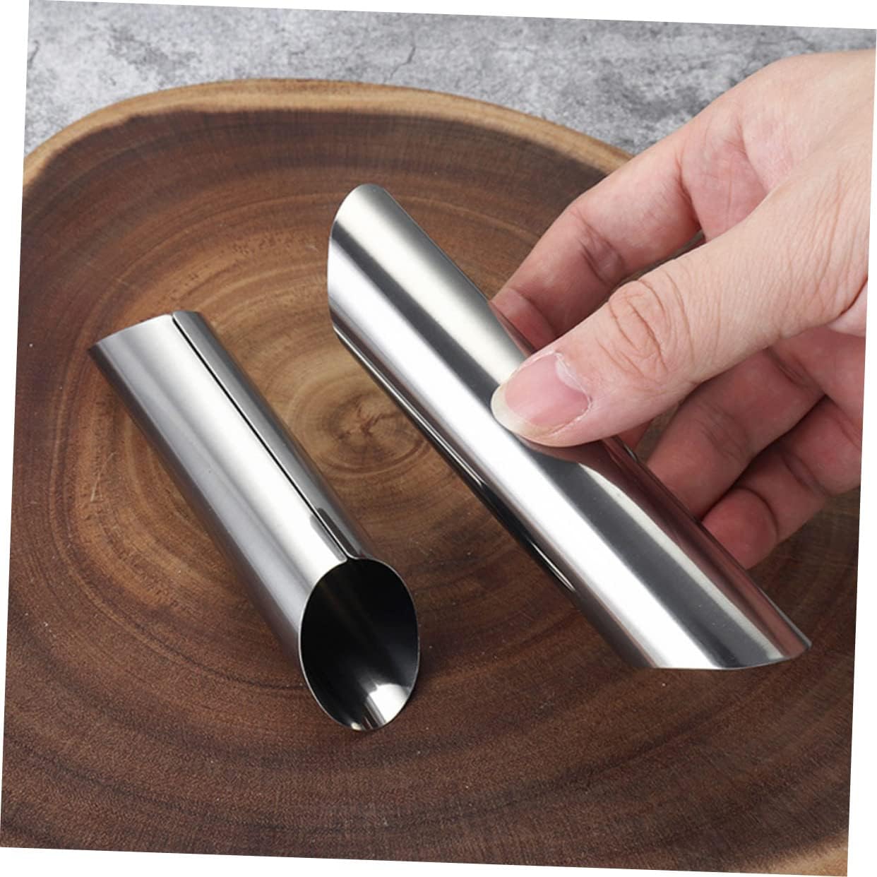 9Pcs Stainless Steel Croissant Molds Set Screw Cannoli Tube Baking Pastry Tools for DIY Cream Horns for Baking Enthusiasts and Home Bakers
