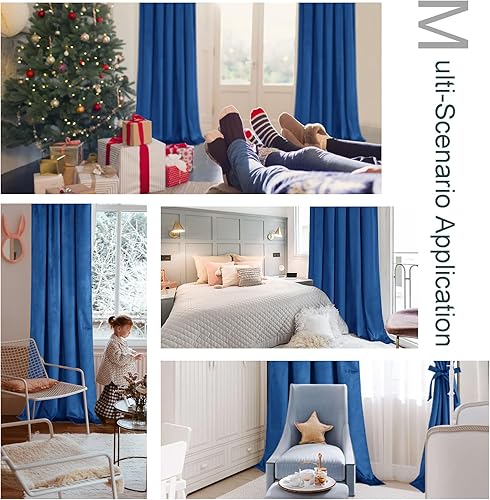 Miniatura 299 de Cortinas de terciopelo JIUZHEN, cortinas opacas suaves de terciopelo retro para dormitorio, cortinas elegantes con reducción de ruido y Rosa