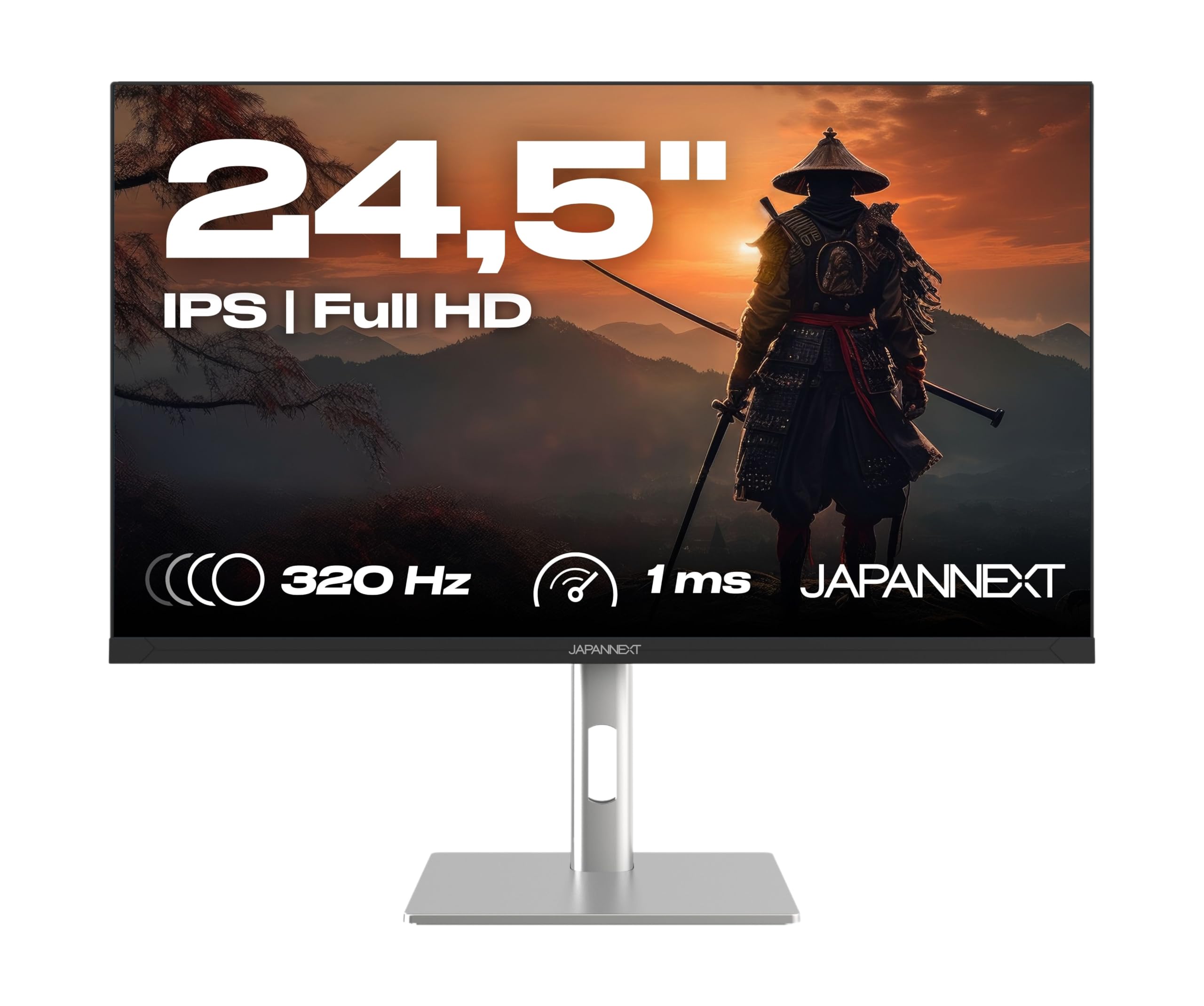 JapanNext Monitor Gaming 24.5" IPS Full HD (1920x1080) 320Hz 1ms | Altura e inclinación Ajustables (HSP) Altavoces Integrados | G-Sync/FreeSync | JN-IPS245G320F-HSP