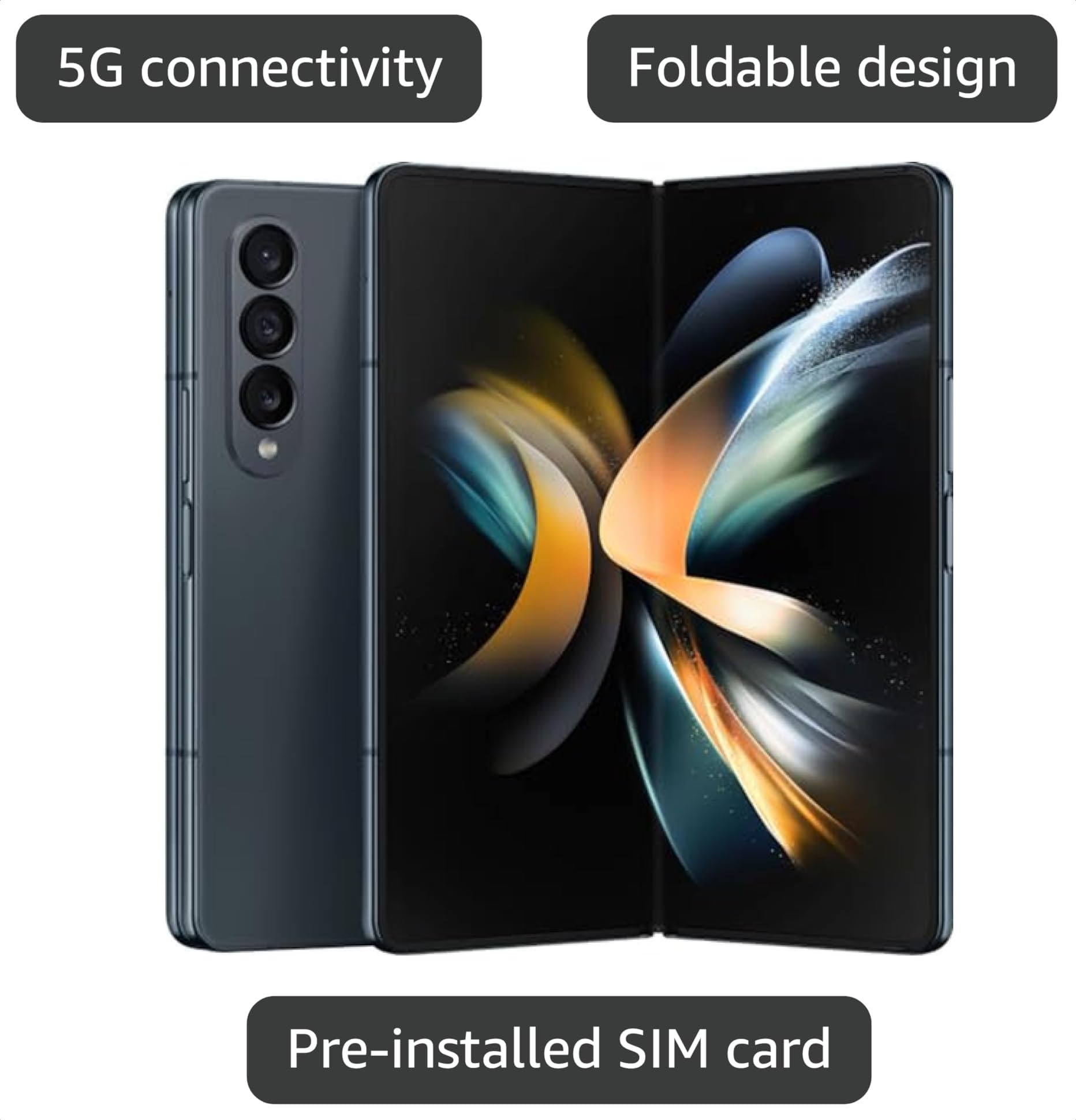 Amazon.com: Samsung Galaxy Z Fold 4 5G US Version, 512GB, Phantom