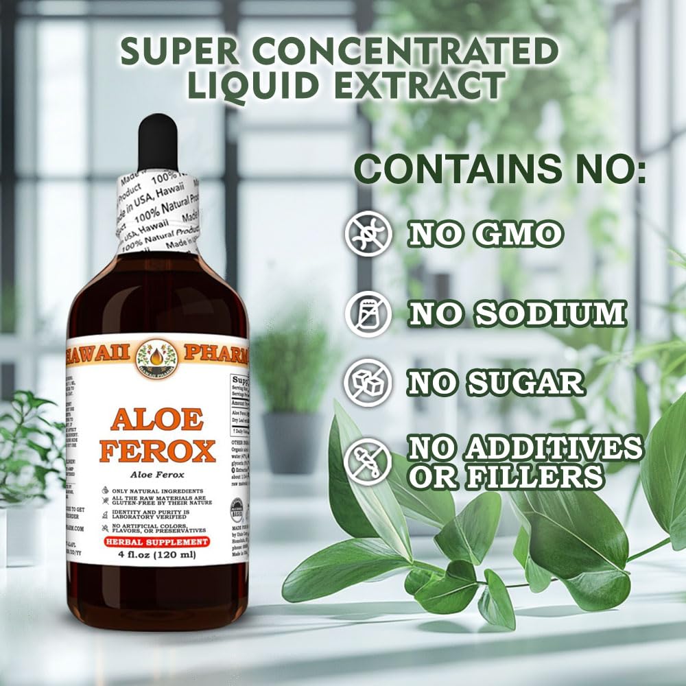 Amazon.com: Aloe Ferox (Aloe Ferox) Dry Leaf Tincture, Made in Hawaii, All  Natural, Vegan, Pure Liquid Extract - 2 fl.oz : Health & Household