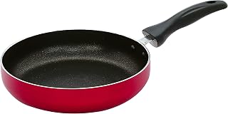 Amazon Brand - SOLIMO - NON STICK FRY PAN (22 CM, INDUCTION AND GAS STOVE COMPATIBLE),Black Price In India