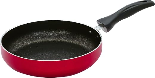 Amazon Brand - SOLIMO - NON STICK FRY PAN (22 CM, INDUCTION AND GAS STOVE COMPATIBLE),Black