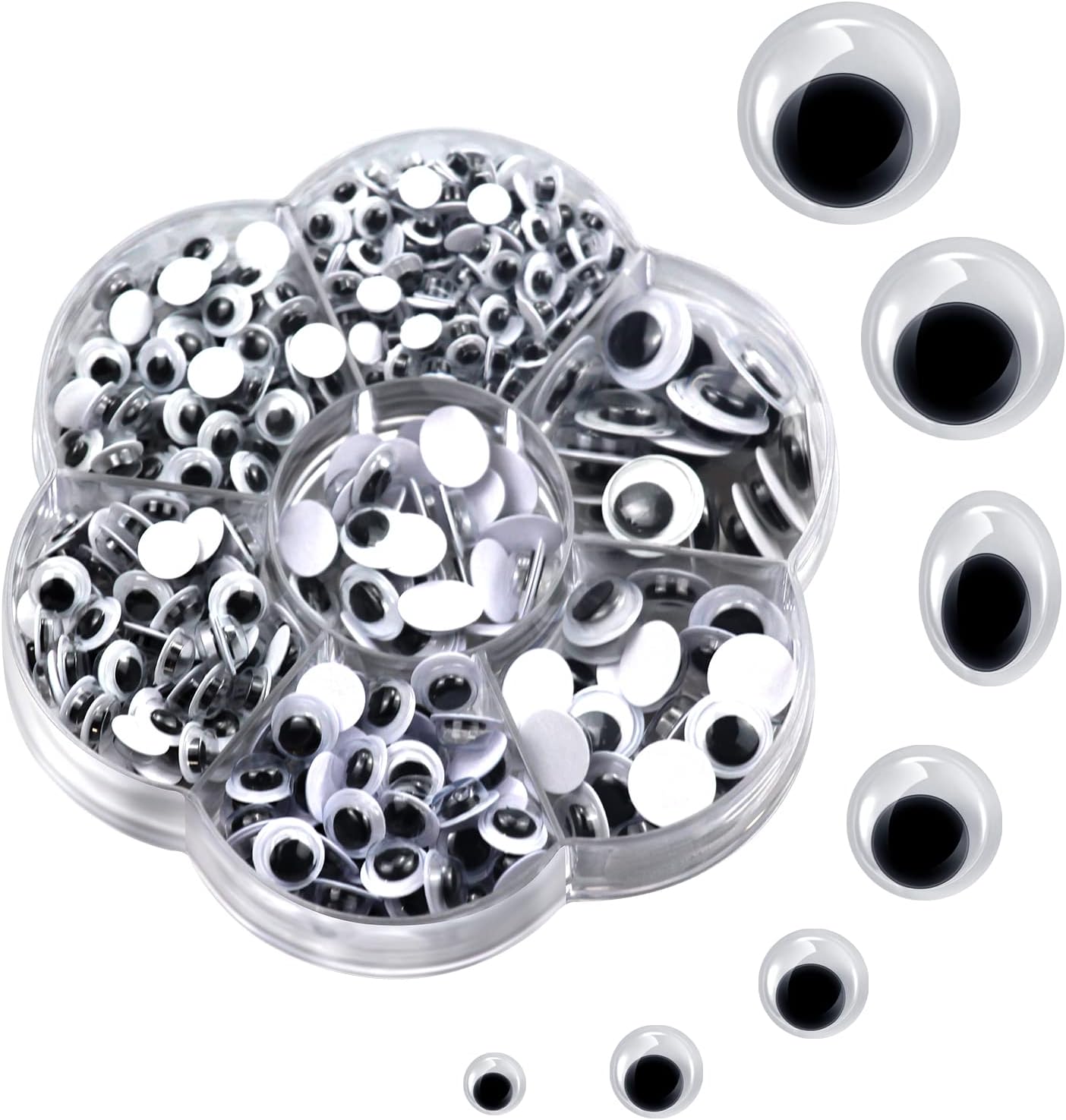 LotFancy Lot de 1100 yeux mobiles autocollants pour loisirs créatifs