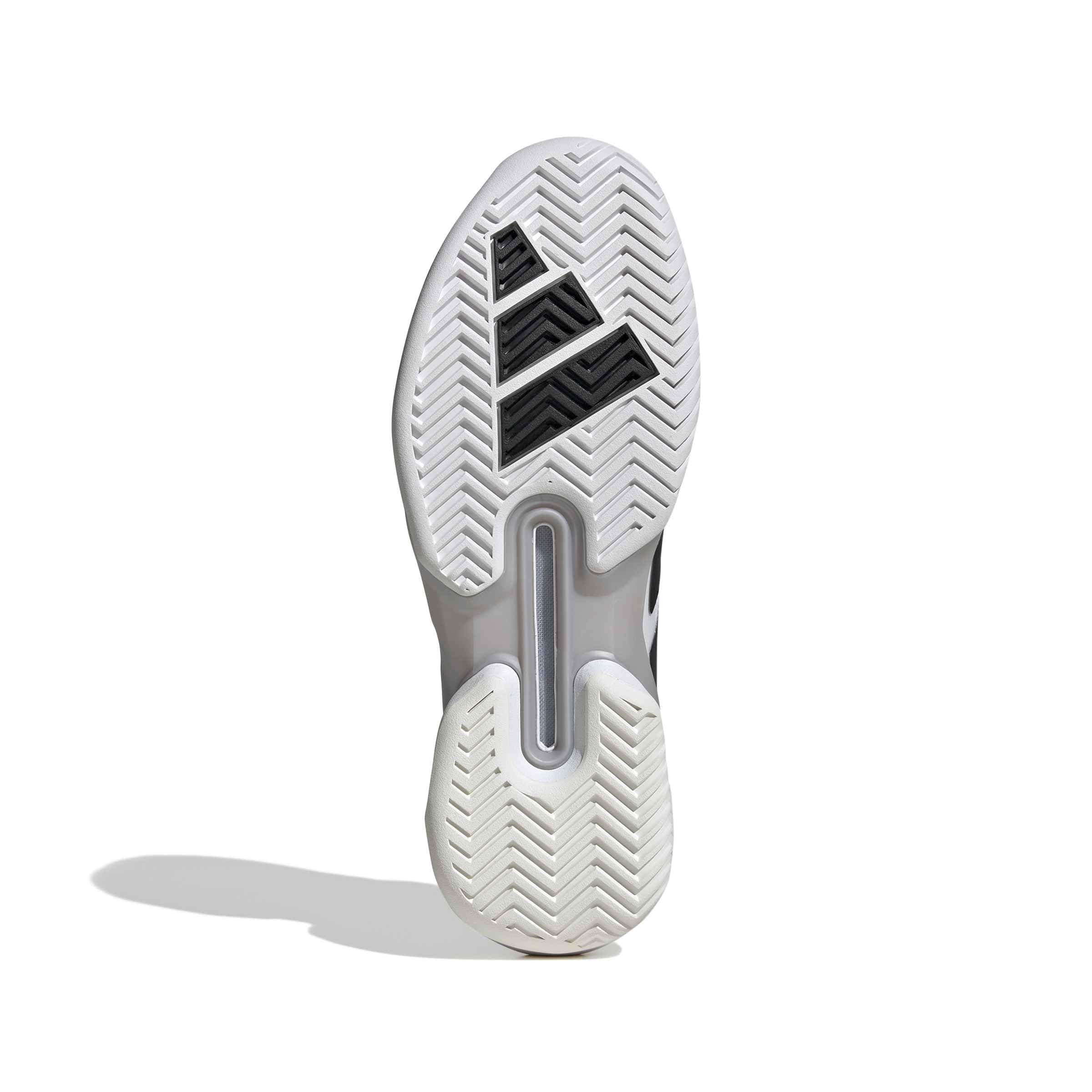 adidas Uomo Adizero Ubersonic 5 Tennis Shoes, Ftwr White/Core Black/Silver Met., 44 2/3 EU