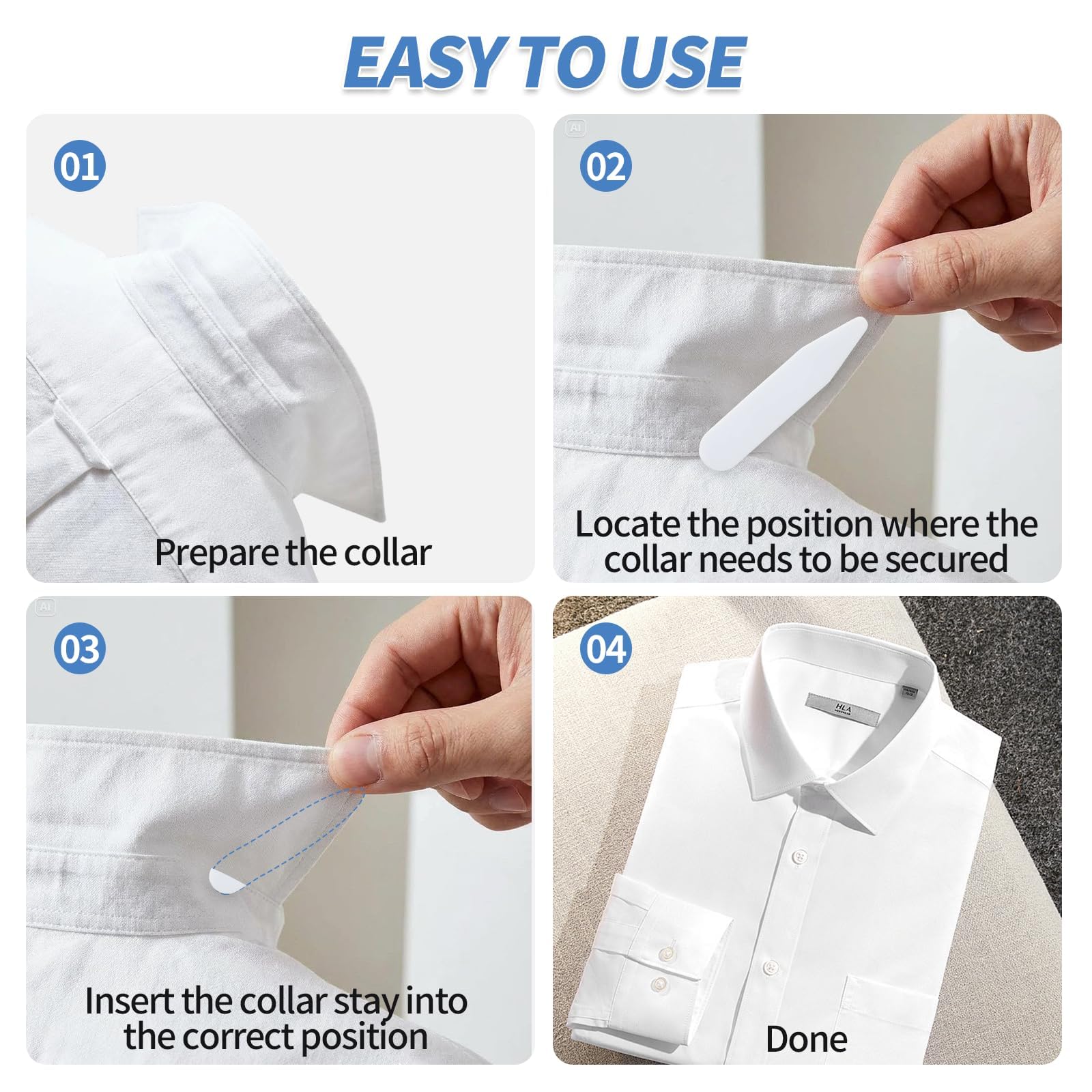 dress shirt plastic collar stays Amazon.com: Plastic Collar Stays