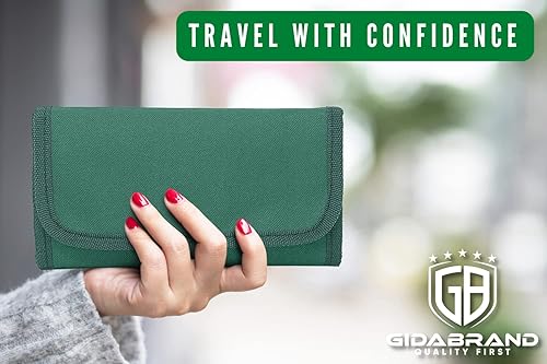 Miniatura 6 de GIDABRAND Organizador de dinero para dinero en efectivo, 7 ranuras con tarjeta en blanco, organizador de billetera para presupuestos, viajes,