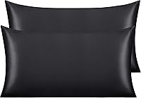 Vista 148 de NTBAY - Fundas de almohada de satén para cabello y piel, fundas de almohada sedosas de lujo con cierre de sobre.