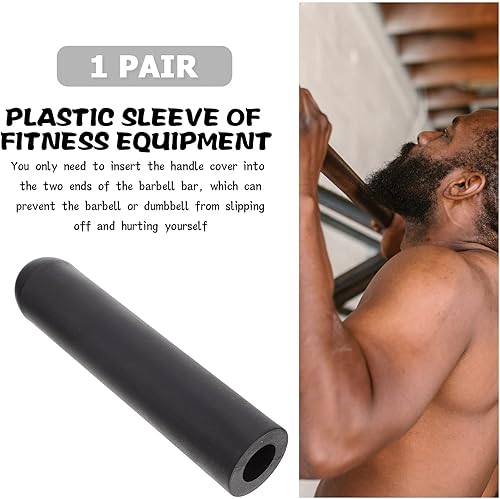 Miniatura 6 de LIOOBO Manguitos adaptadores de barra mangas de barra resistentes, empuñaduras de mango de goma, tapa de extremo de manillar de fitness, postes de