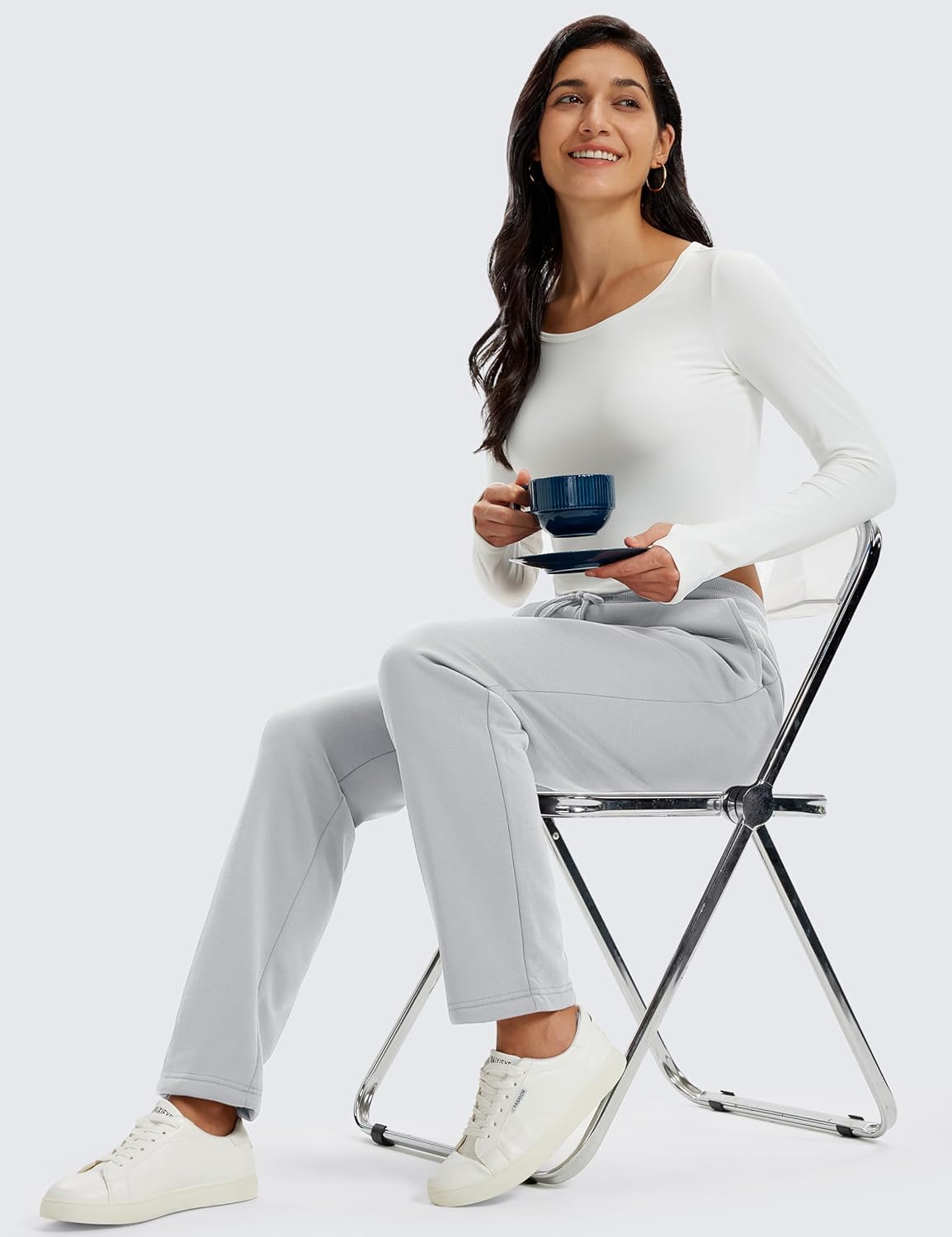 MAGCOMSEN Women's Sherpa Lined Sweatpants Winter Warm Fleece Pants Water Resistant Heavy Insulated Thermal Pants Outdoor - Image 8