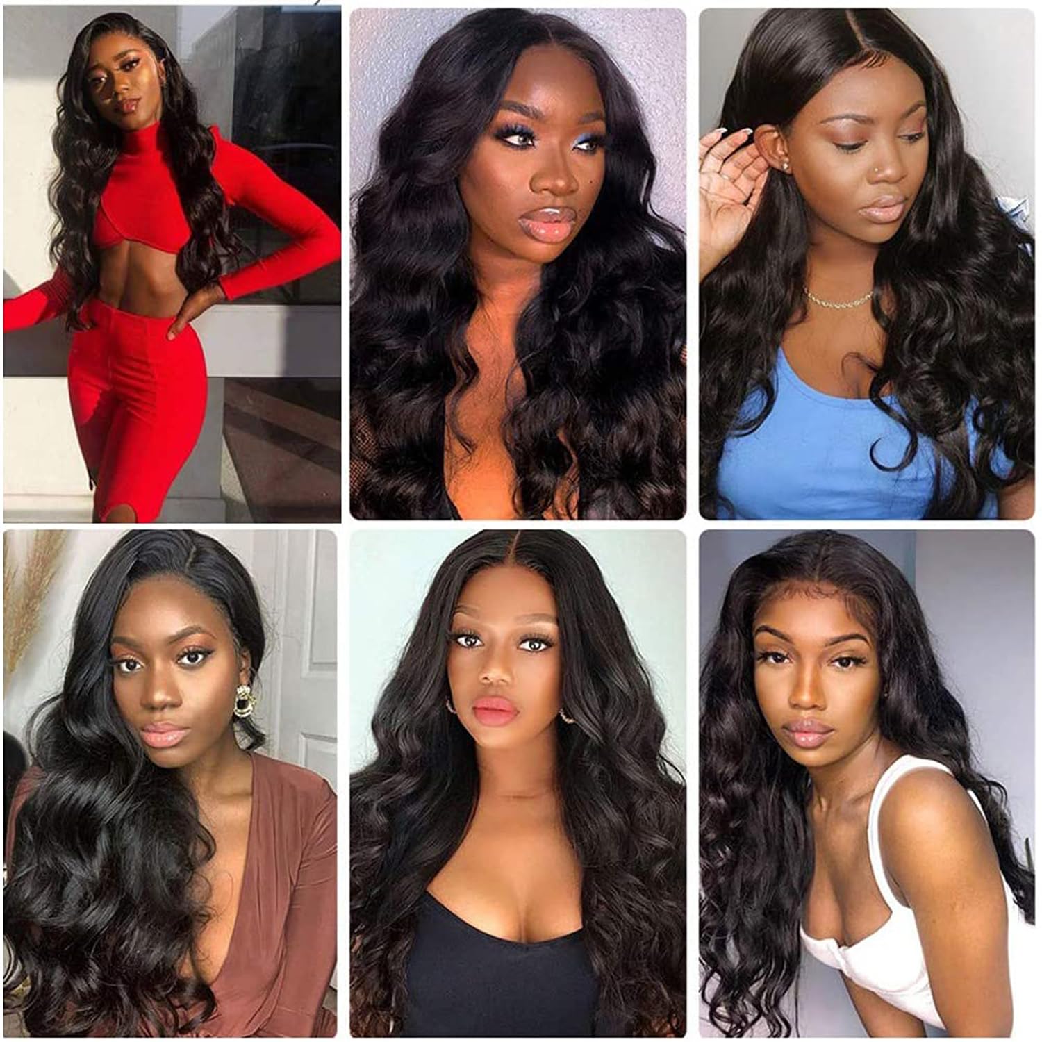 Tissage Naturel Cheveux Humain Body Wave Human Hair Bundles Double Weft 3 Extensions 50g/Per Nature Black Couleur Tissage en lot Cheveux Naturel 16 18 20 Pouce