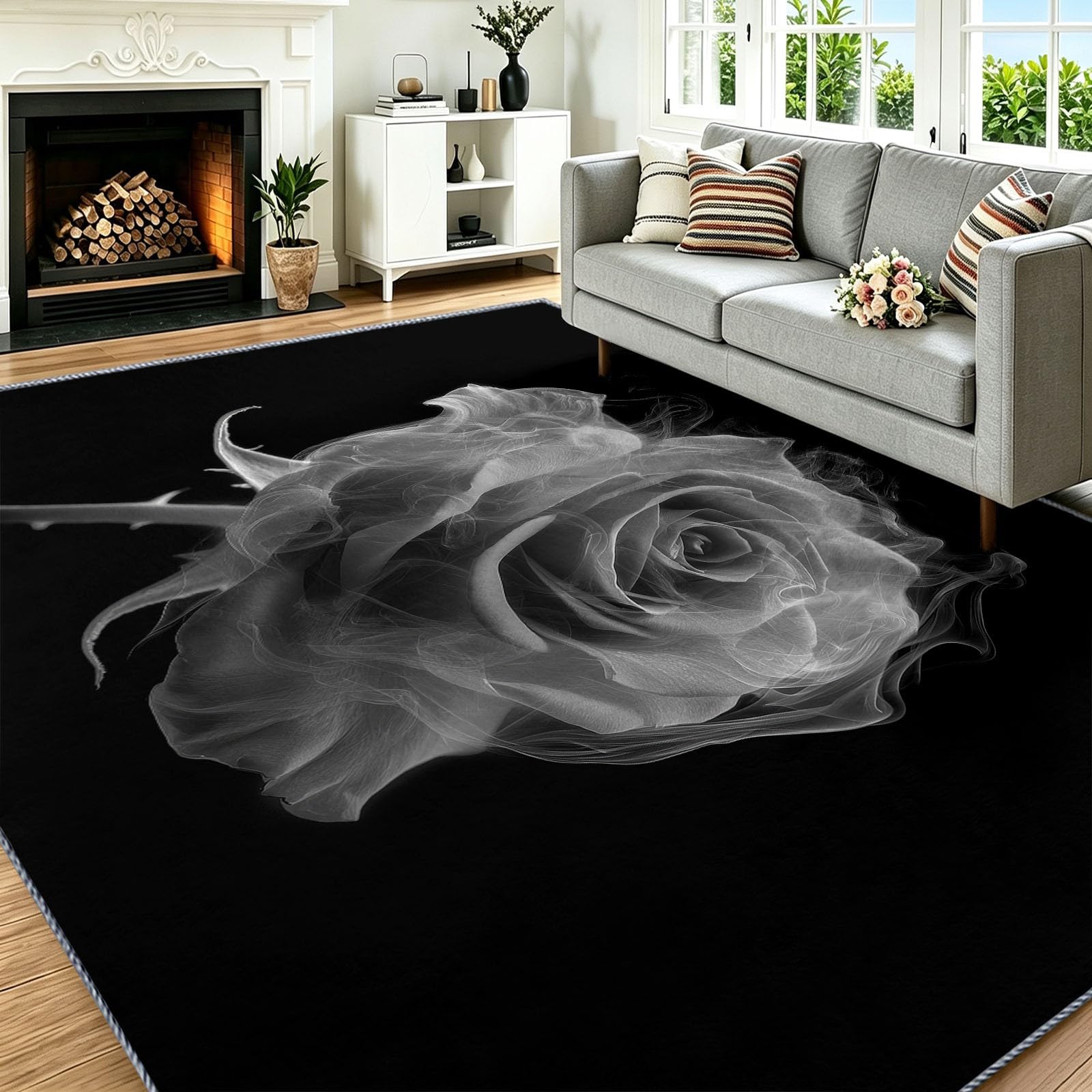 Tapis lavable antidérapant 80 x 150 cm fin pour éviter les blocages de portes