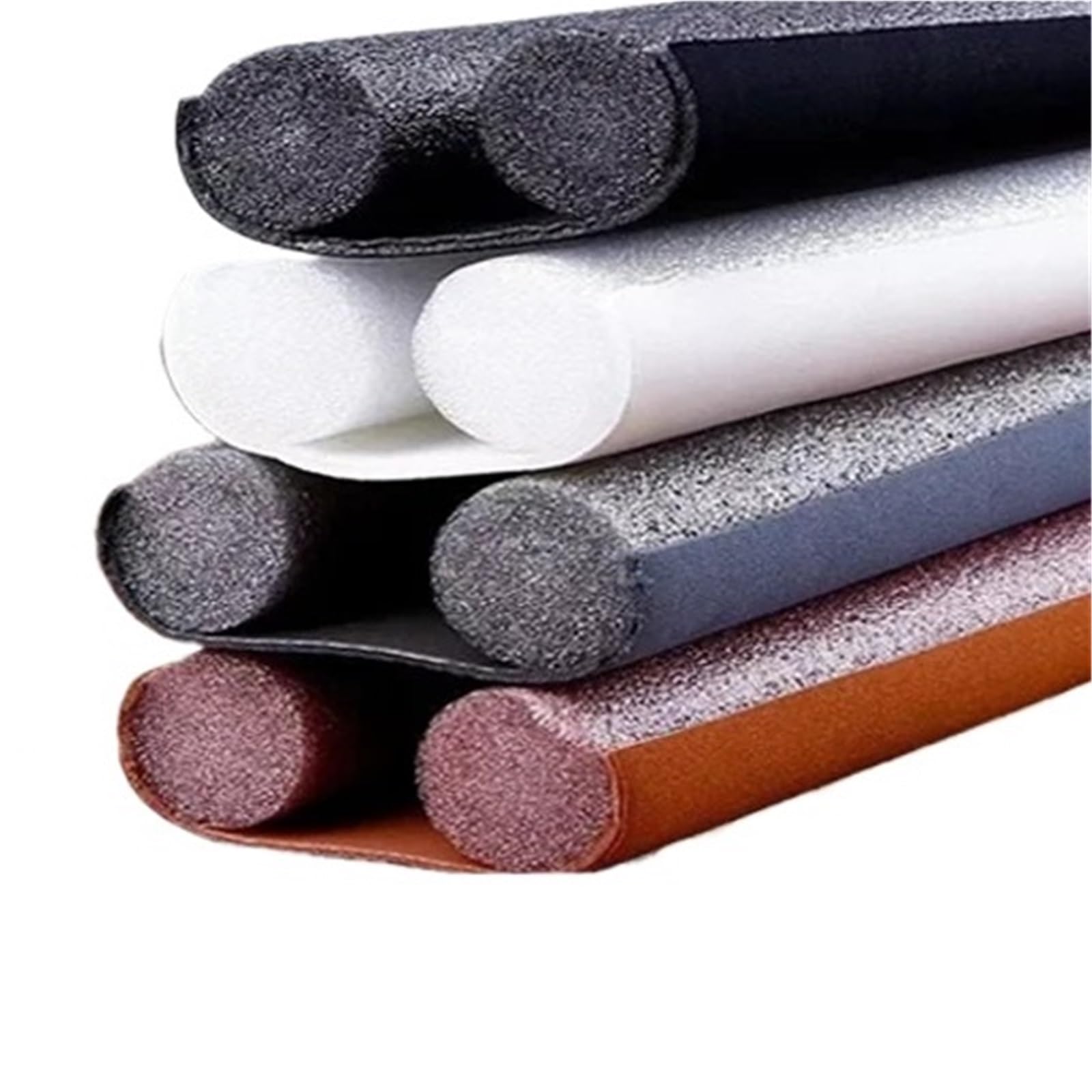 Door Bottom Seal Foam Door Bottom Weatherstrip, Draft Stopper(Brown,3 Rolls)
