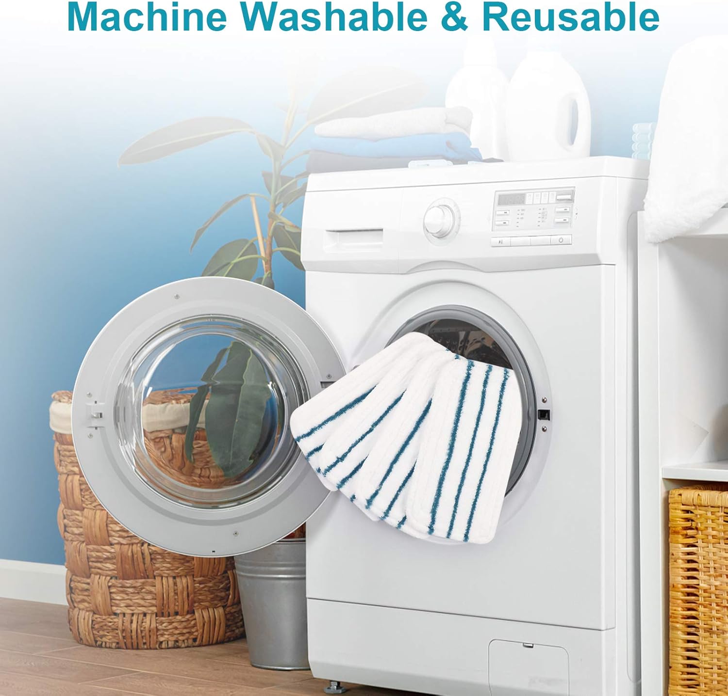 4 PCS Replacement Pads Accessories Compatible with Black+Decker Steam Mop SM1600, SM1610, SM1620, HSM13E1, HSMC1300FX, HSMC1321, HSMC1321APB, HSMC1361SGP, BDH1855SM, BDH1760SM, SMP20 Mop Pads - Image 4