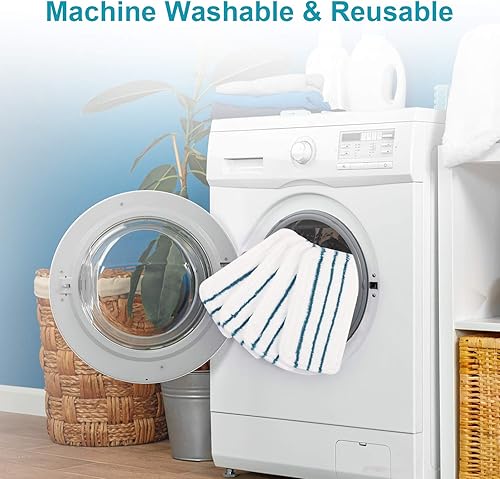 Miniatura 4 de Wisorder 8 almohadillas de repuesto compatibles con Black+Decker Steam Mop SM1600, SM1610, SM1620, HSM13E1, HSMC1300FX, HSMC1321, HSMC1321APB,