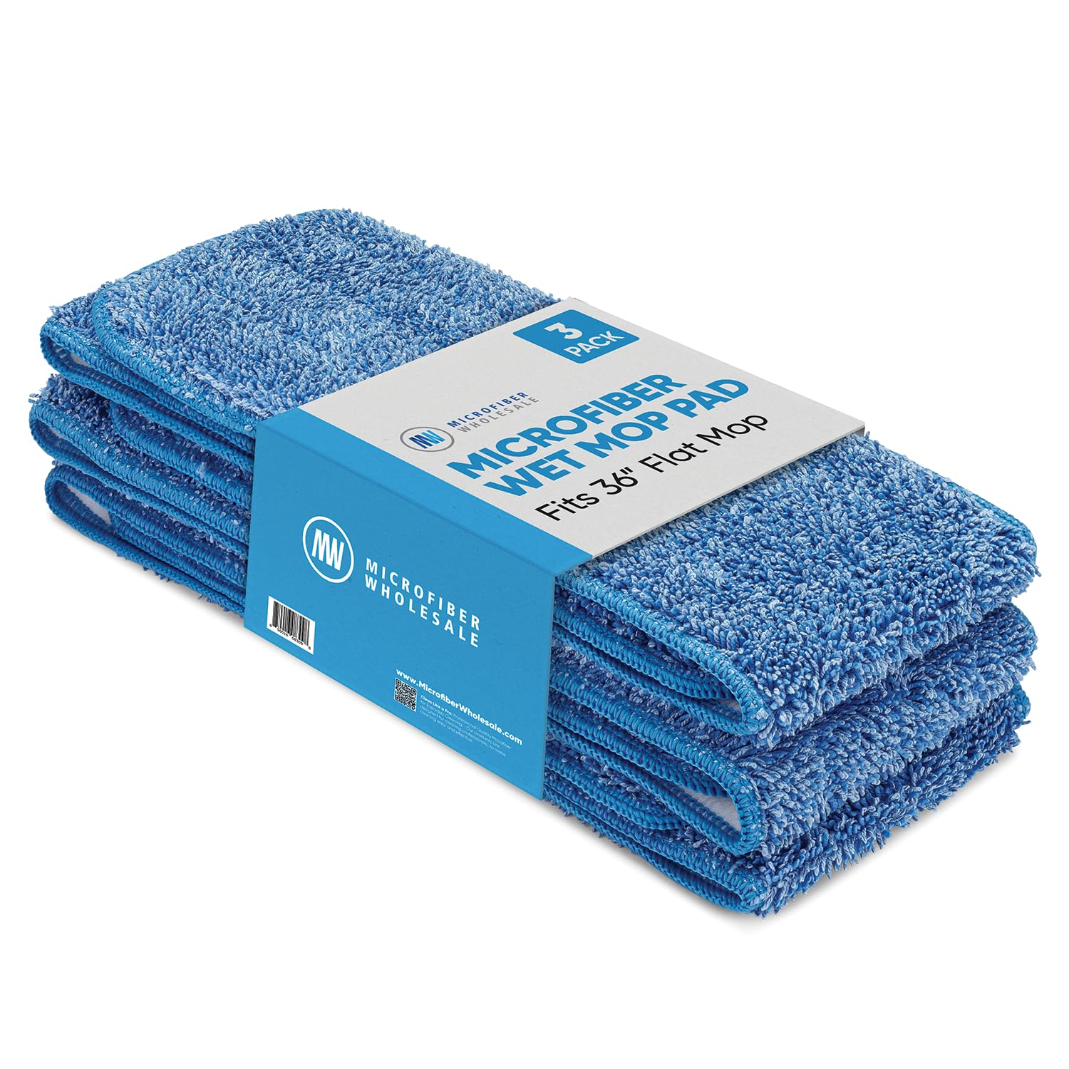 36" Microfiber Wet Mop Pad (3) - Microfiber Wholesale