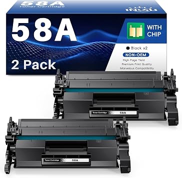 INK4U 58A Toner Cartridge Black Compatible Replacement for 58A CF258A Toner Cartridge 58X CF258X for LaserJet Pro M404dn M404dw M404n, MFP M428fdw M428dw M428fdn Printer Black 2-Pack