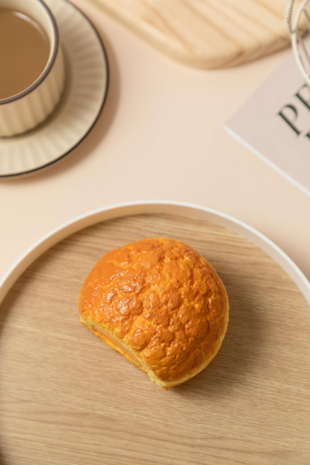 Delightful Bread Squishies - Filled Puff - Realistic Slow Rising Fidget Toy, Scented Stress Relief, Fun Restaurant Decor, Safe PU Material for Endless Squeezable Joy!
