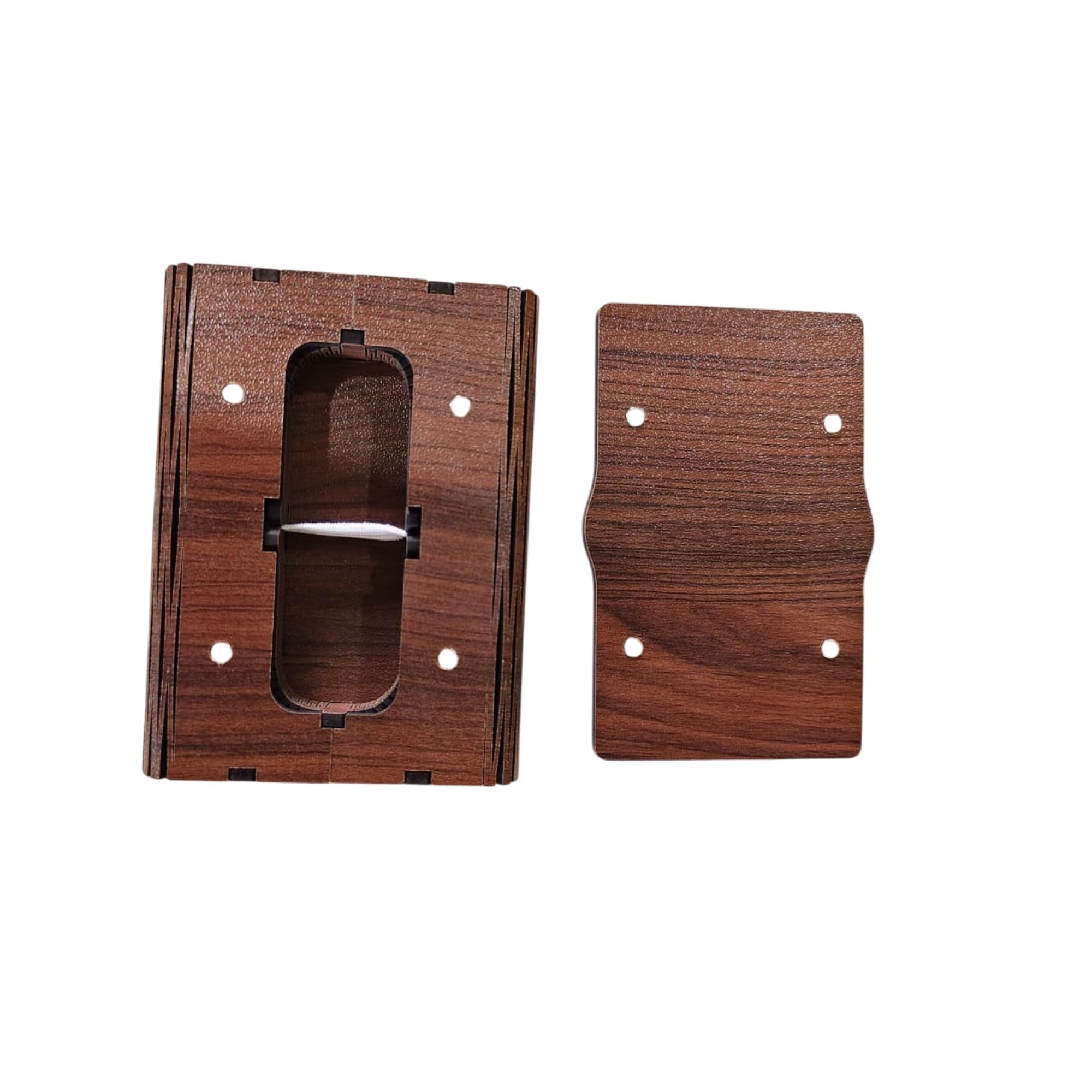 Wooden Pen Drive Holder Box | Wooden USB Storage Case | Flash Drive Organizer | Elegant USB Box for Wedding Photography, Corporate Gifts & Client Delivery (Brown, Pack of 8)-image-46