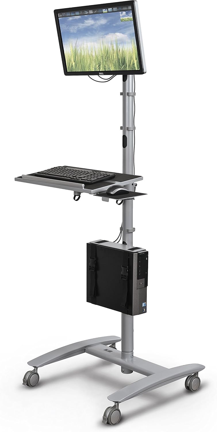 Balt 27614 Beta Sit Stand Mobile Workstation Cart, 67 H x 32 W x 33 D
