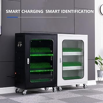 Tablet Pc/Mobile Phone Charging Cabinet, with Charging Indicator Light, Aluminum Alloy Door Lock, 5V 2A Fast Charging, for Use in Schools, Shopping Malls, Restaurants,60slots