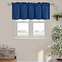 Vista 63 de DWCN Cenefa burdeos para ventanas, cenefa de cocina, cenefa de cortina de Navidad, cortinas de ventana de sótano, 1 panel, 42 x 18 pulgadas