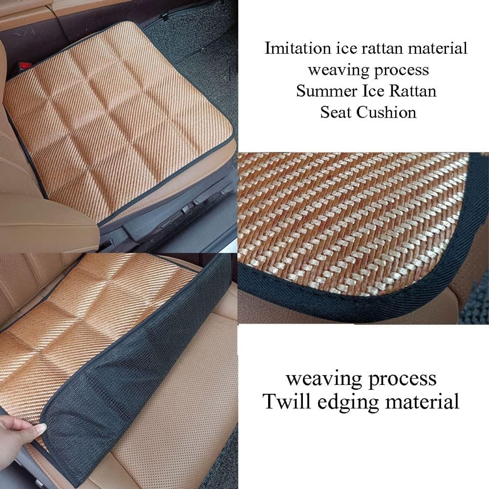 HYQHYX car seat Cushions for Driving Handwoven Car Seat Cushion, Comfortable and Breathable, Office Seat Cushion with Non-Slip Bottom Car Driver Home Chair Cushion(Color:1,Size:)