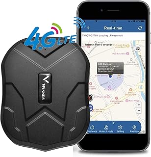 Localizzatore GPS per Auto, 4G GPS Tracker Tracciatore di Posizione in Tempo Reale/Geo-FenceAllarmi/App Gratuita, 4G Monitoraggio GPS con Sistema di Allarme e Potente Magnete Batteria da 5000mAh
