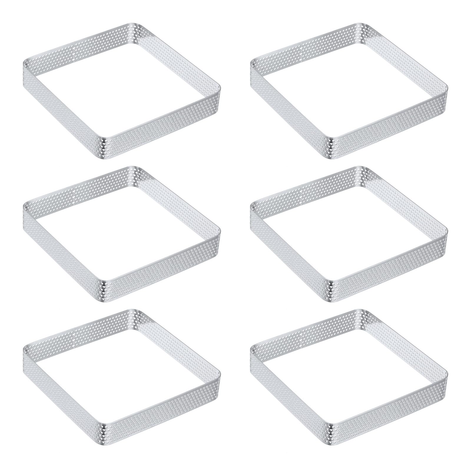 Moldes de anillo de mousse uxcell cuadrados de 4.3 pulgadas para repostería, pasteles y postres