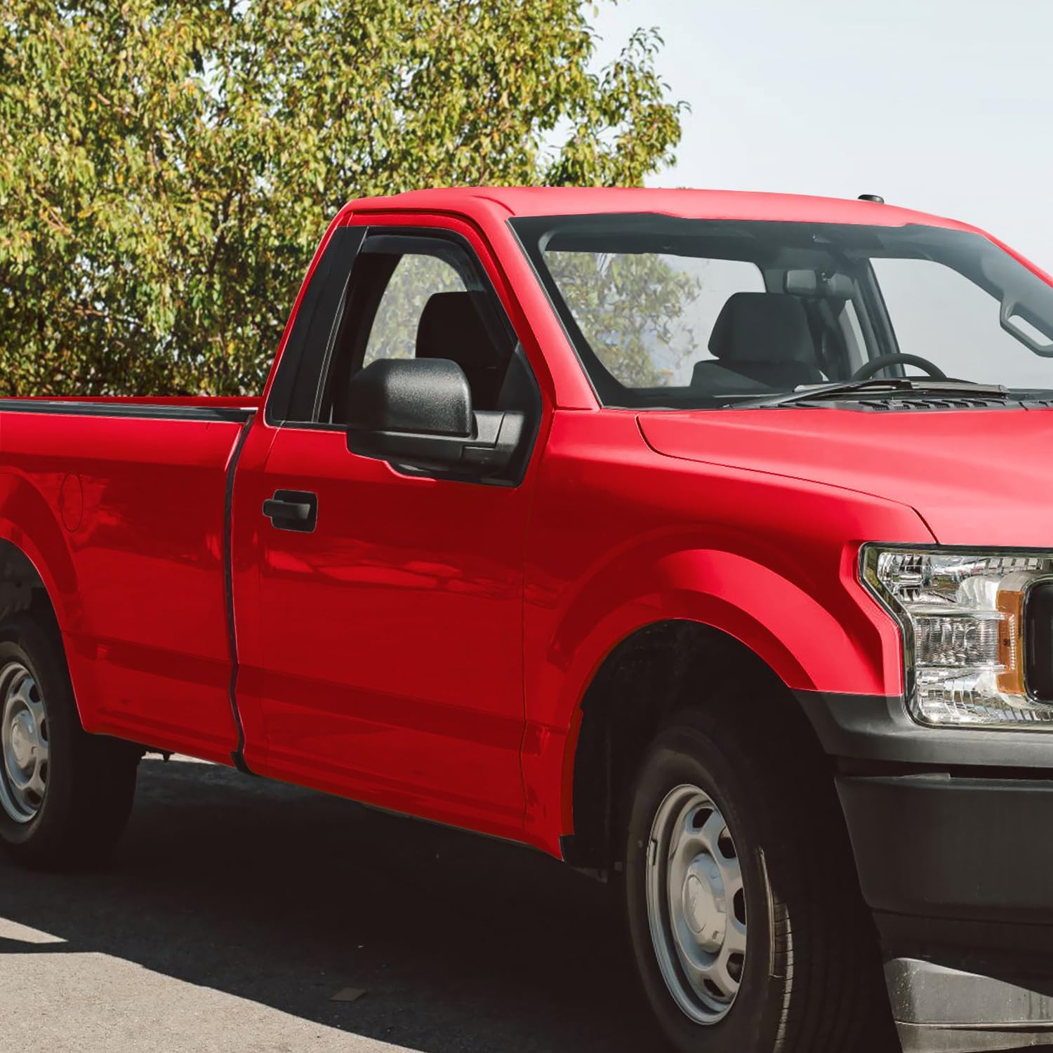 Voron Glass in-Channel Extra Durable Rain Guards for Trucks Ford F-150 2015-2020 Regular Cab (NOT for F150 21-22), Window Deflectors, Vent Window Visors, 2 Pieces - 210019