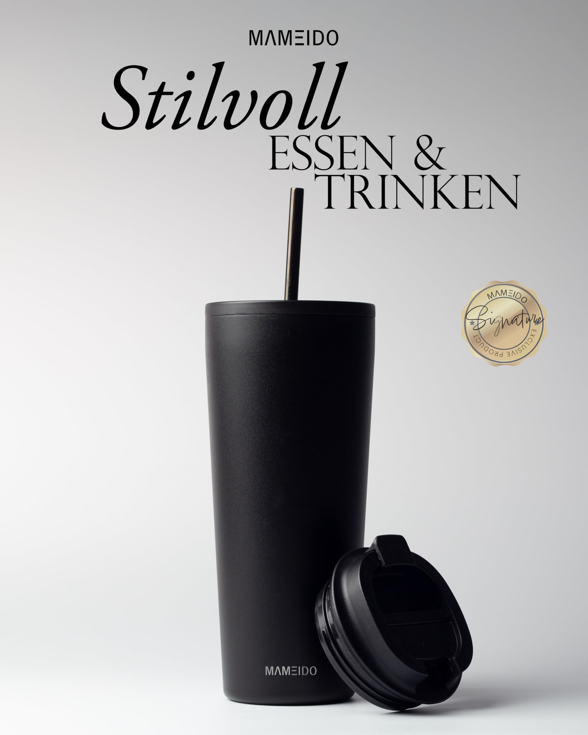 DLOCCOLD Trinkbecher Für Kinder – Edelstahl, Isoliert, 473 Ml, Mit Griff, Strohhalm & Deckel, Blumenmuster