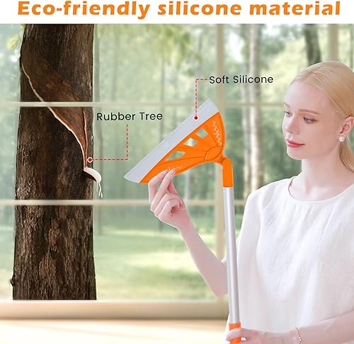 Miniatura 6 de Barredora de escobas mágicas multifunción 4 en 1, limpiaparabrisas, limpiador de piso de silicona para el hogar, removedor de pelo, barredora