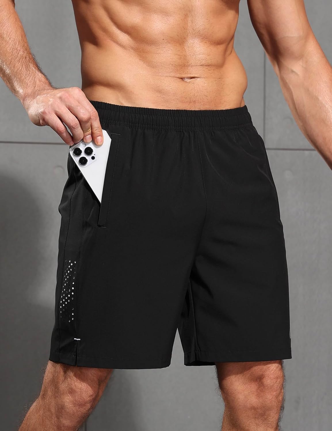 Men's Athletic Running Shorts Quick Dry 7" Lightweight Workout Shorts Training Sports Gym Hiking Basketball - Image 3