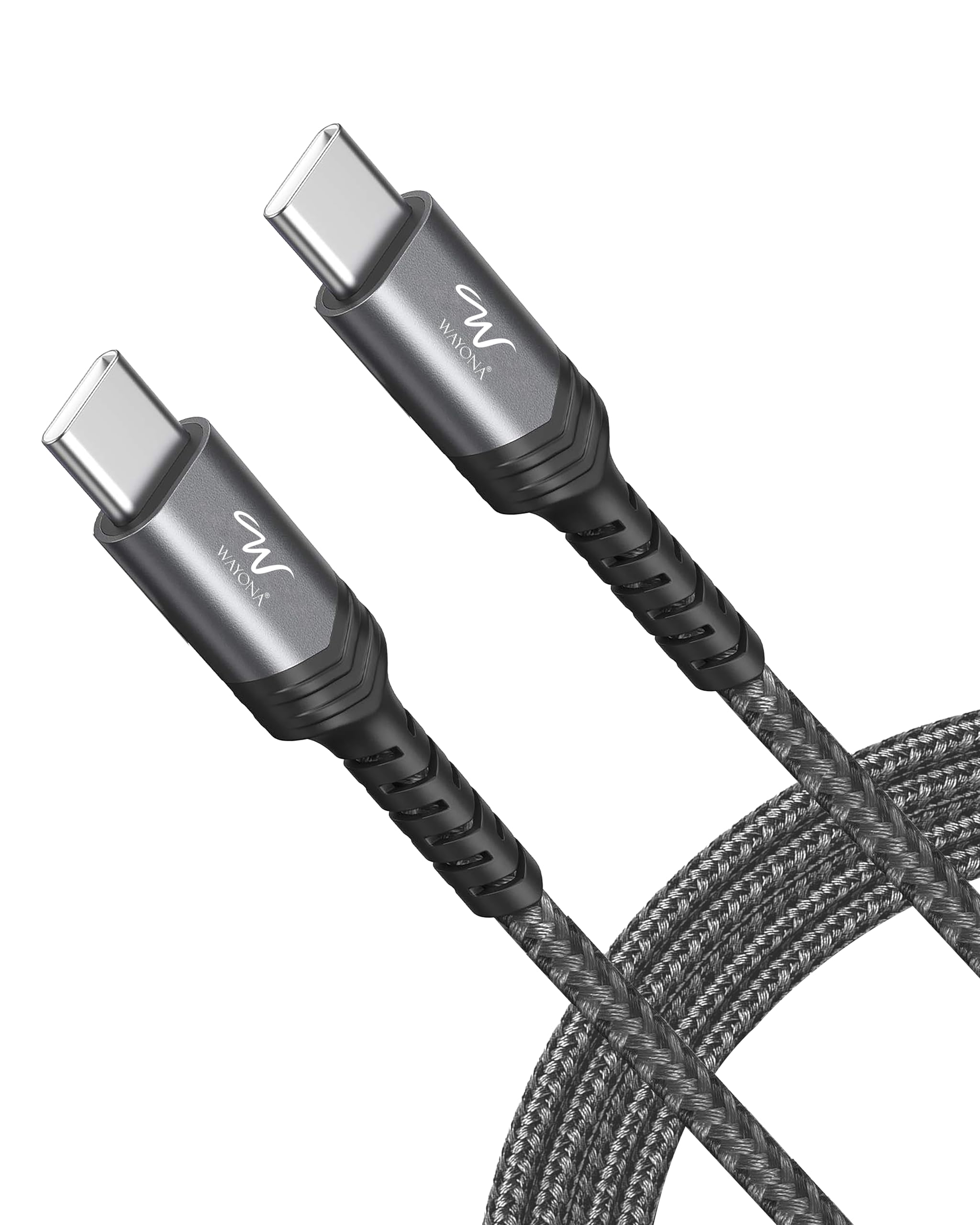 Wayona 100W USB C to USB C Cable 1.5M, Type C Fast Charging Cable Compatible with iPhone 16/16 Plus/16 Pro/16 Pro Max,15 Series, Galaxy S25 Ultra,S24/S23/S22, Car Play, MacBook, i-Pad, Pixel-Grey-picture-32