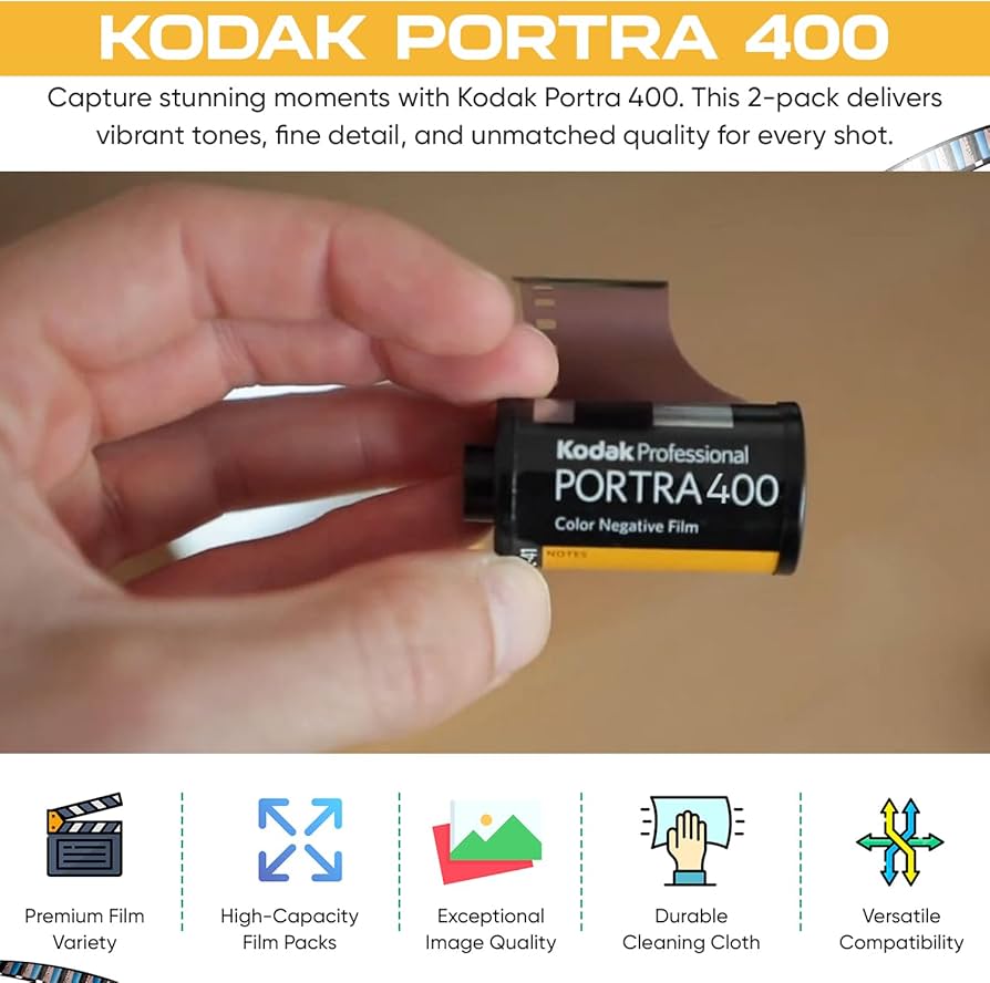 Amazon.com : Kodak Portra 400 Film - 2 Pack of 36exp Rolls for