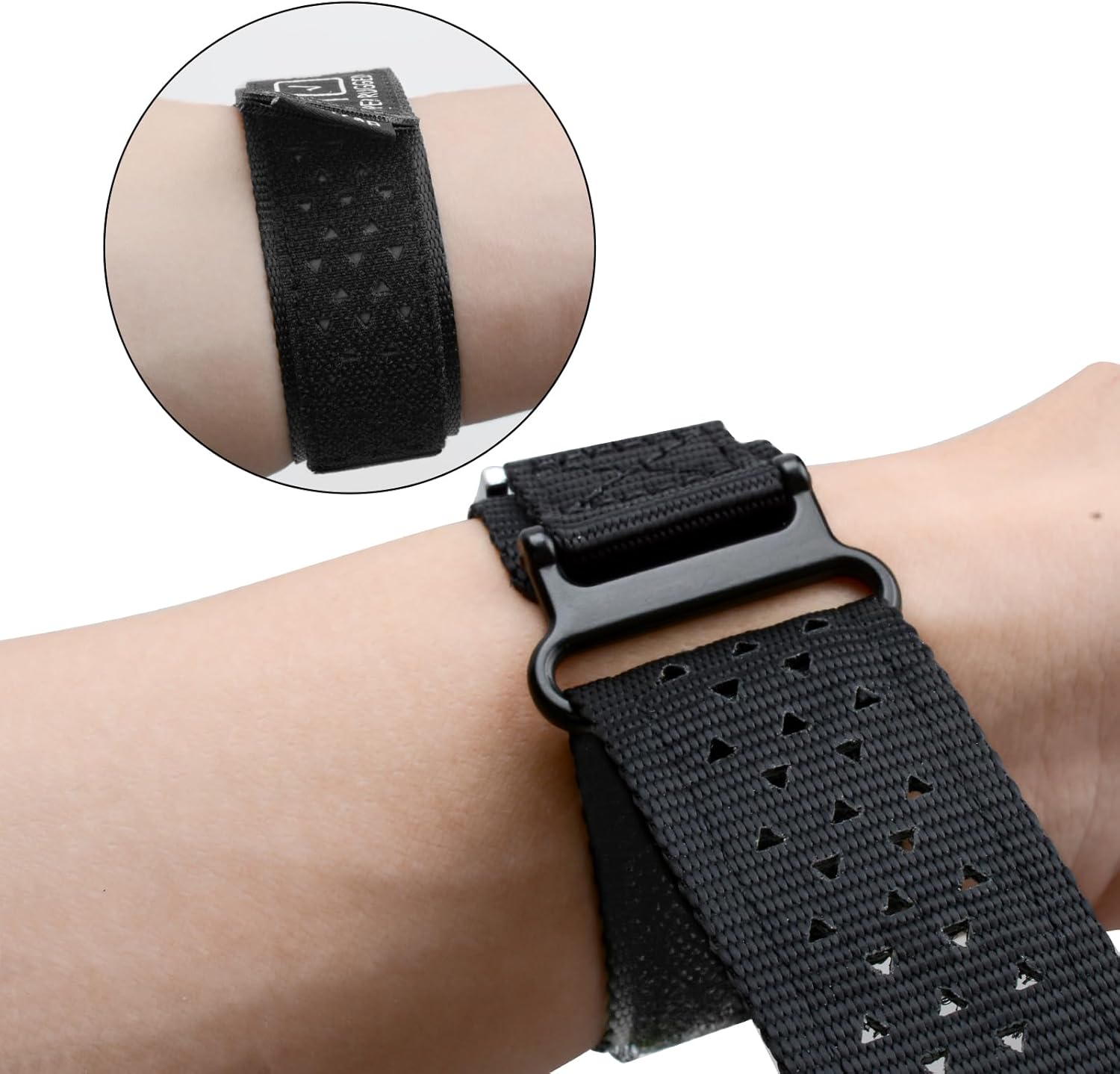 Nylon Sport Watch Band - Black Quick Release Watch Straps for Men Women - Athletic Military Smart Watch Bracelet Replacement - Correa para Reloj Hombre - 18mm 20mm 22mm