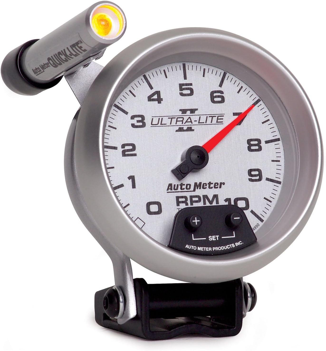 Auto Meter 4990 Ultra-Lite II 3-3/8" 10000 RPM Pedestal Mount Mini-Monster Tachometer