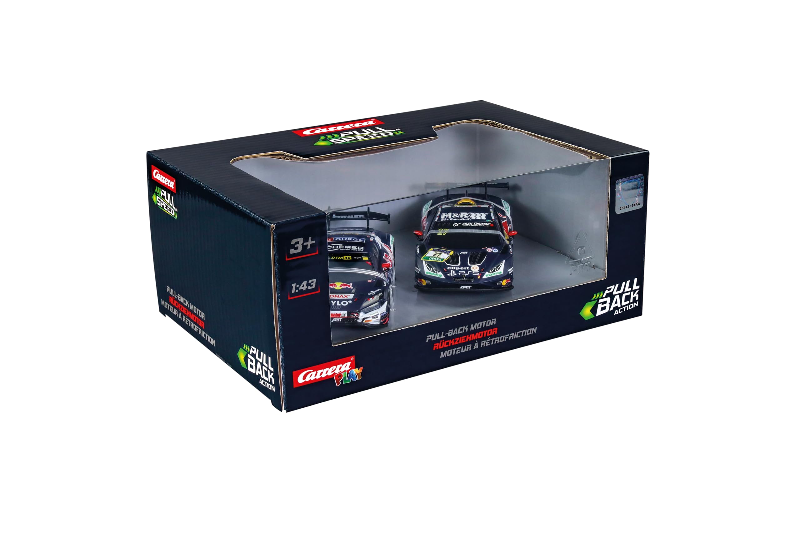 Pull & SPEED Carrera Abt Sportsline Twinpack Vehicles with Pull-Back Motor, Scale 1:43 - Image 4