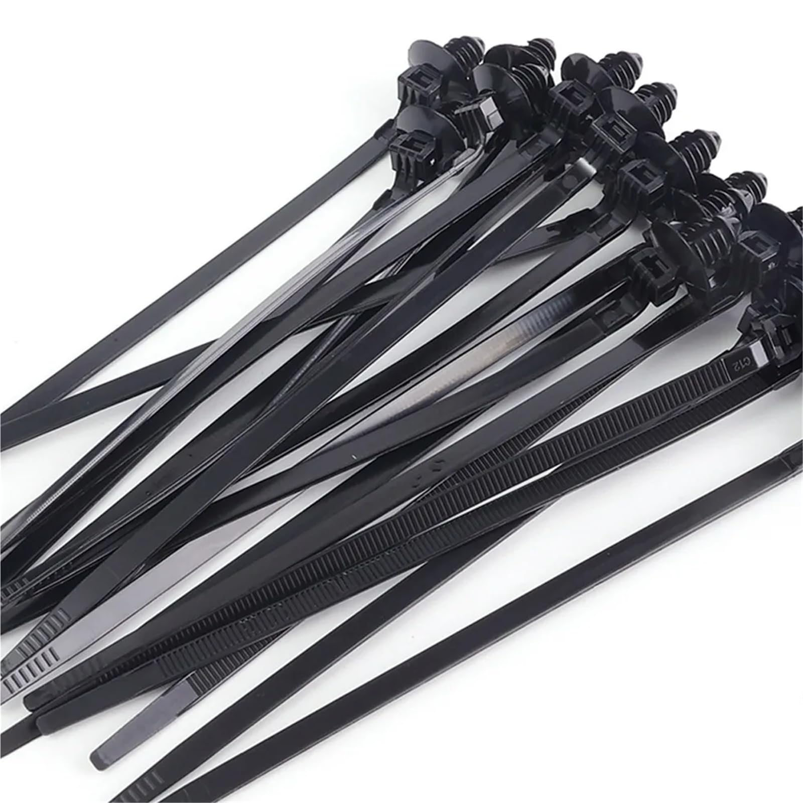 Chrklio 20Pcs Cable Ties Nylon Self Locking Zip Tie Car Engine Bay Wiring Loom