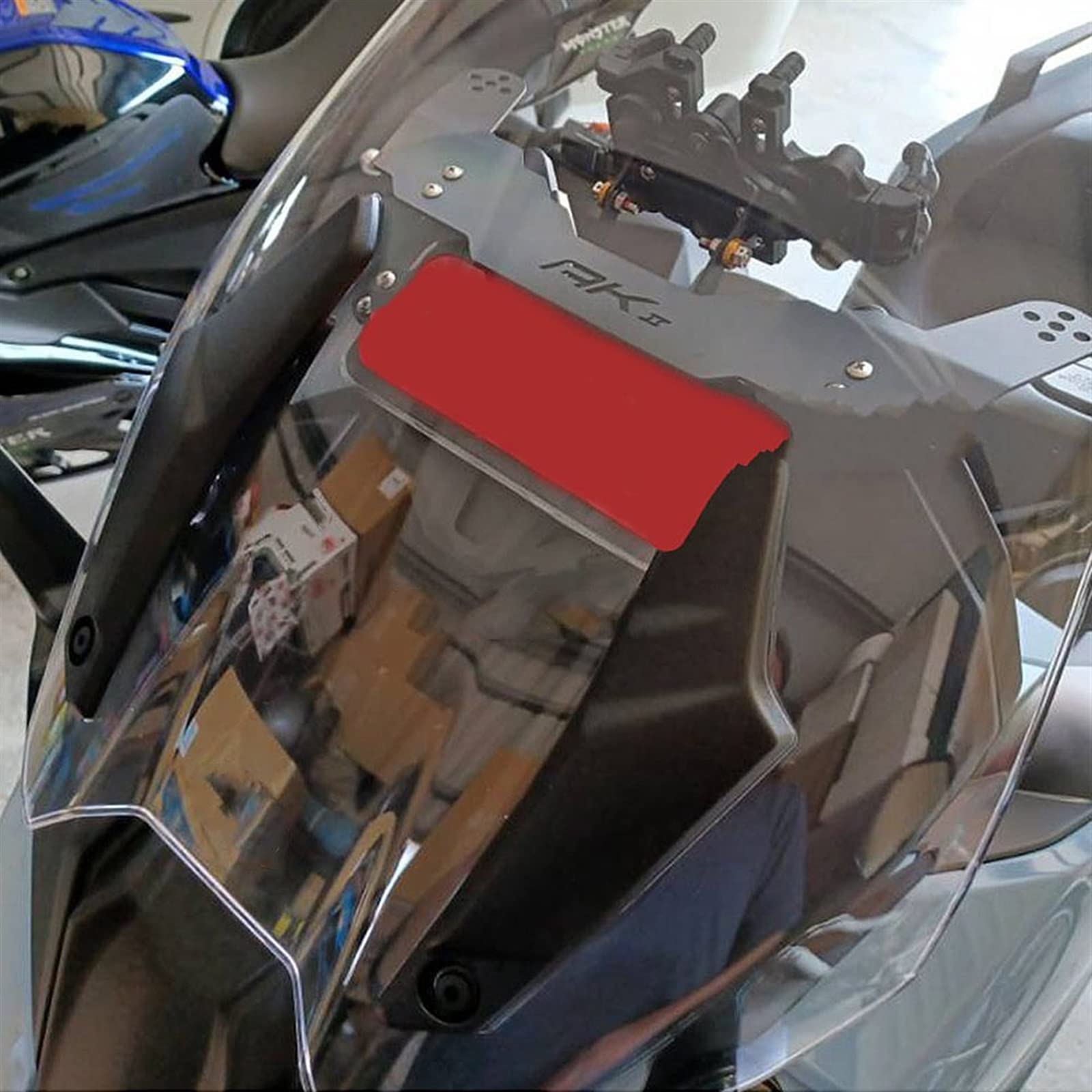 Staffa per Piastra di Navigazione GPS Moto Supporto per Parabrezza Supporto per Telefono GPS Supporto per Telefono Anteriore Compatibile con KYMCO per AK 550 per Premium Staffa Navigazione GPS