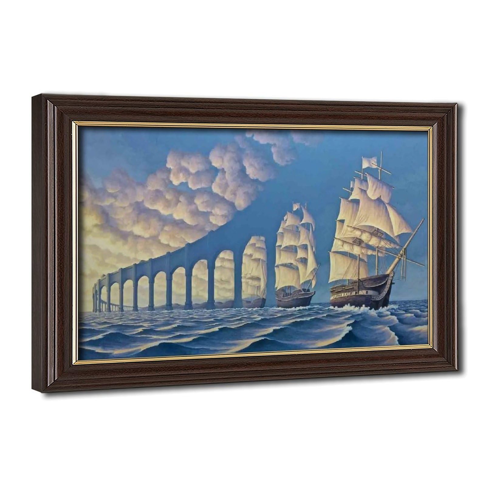 Bareronor Modern Ship Poster Canvas Poster Bedroom Decor Landscape Office Room Decor Gift 20" L X 30" W