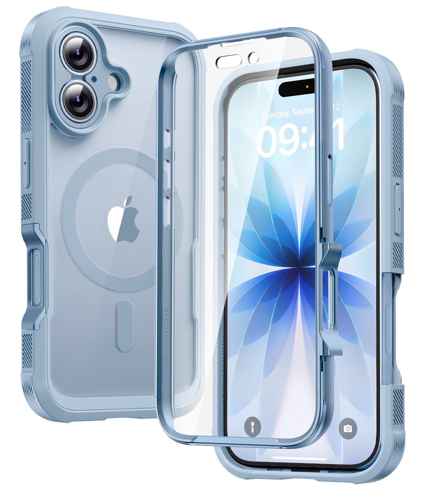 Diaclara Magnetic for iPhone 17 Case, Full Body &amp; Screen Protector,Blue