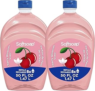 Limited Edition Seasonal Scents | Extra Large Refill Bottles, 100 FL Oz Total, 2-50 Fl Oz Bottles for Refilling Liquid Hand Wash (Cherry Blossom)
