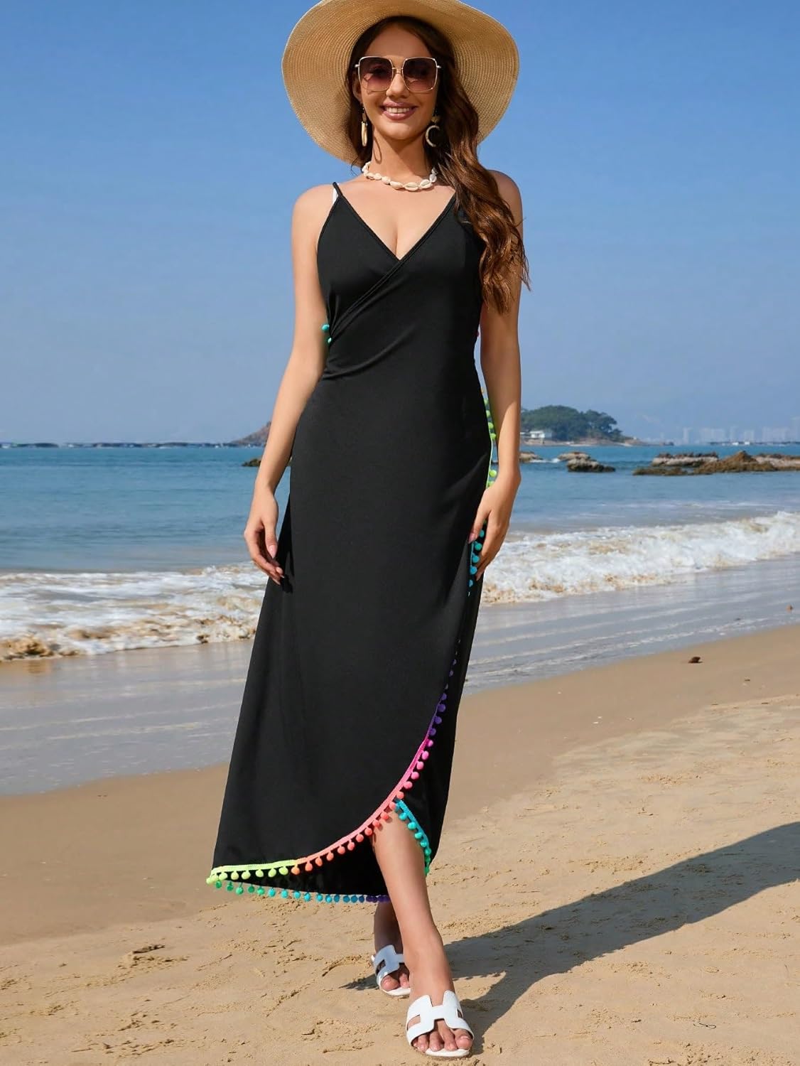 Women Swimsuit Cover Up Summer Outfits Beachwear Smock Cover-Up