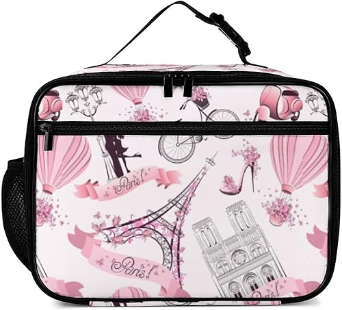 Miniatura 2 de Lonchera reutilizable de la Torre Eiffel de París, bolsa de almuerzo aislada, bolsa enfriadora, lonchera para comida y comida, bolsa de mano para