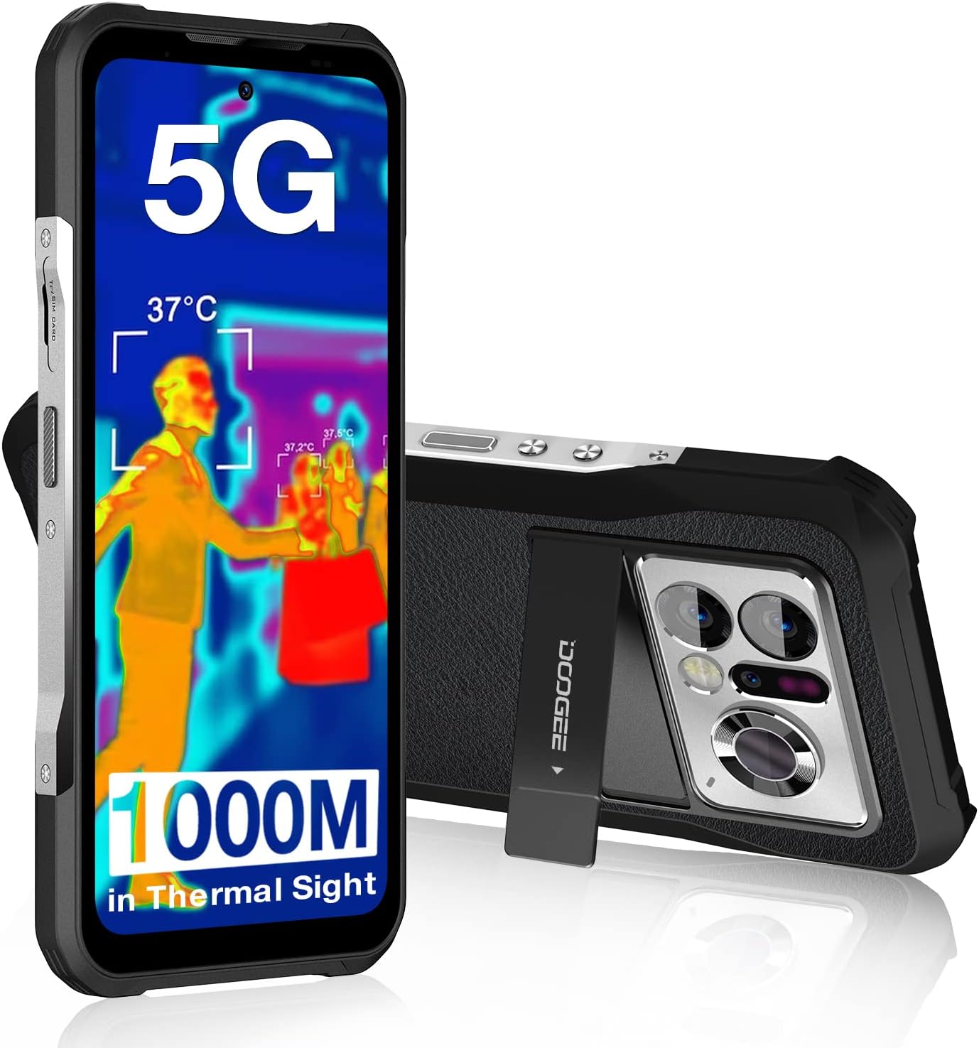 KJYF Cover per Doogee V20 PRO (6.43), Nero Silicone Case