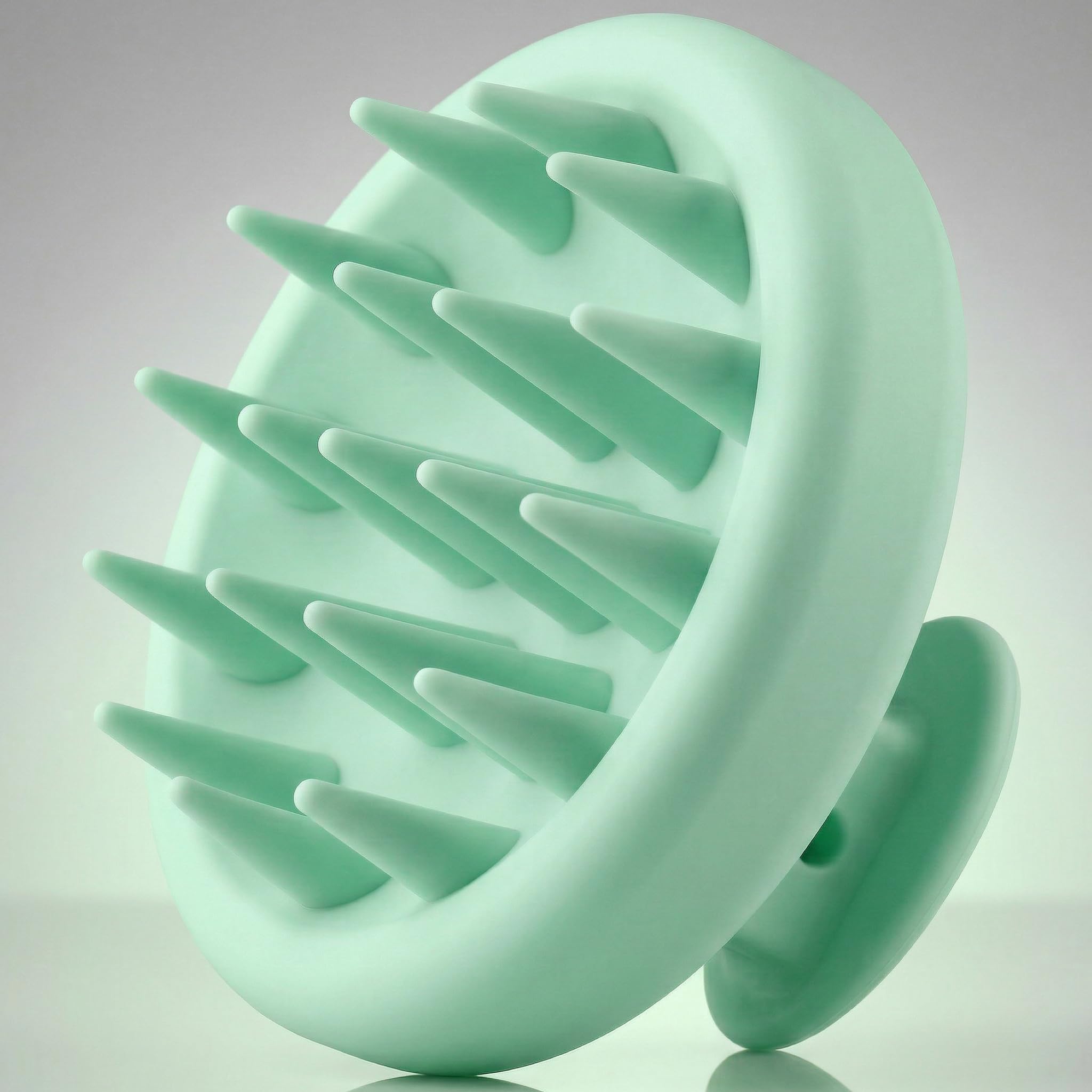 Premium Kopfhaut Massagebürste aus Silikon – Kopfmassage Bürste, Scalp Massager Brush für Haare & Haarwuchs, Haar Massagebürste Haare für Kopfhaut & Entspannung - Kopf Massage (Spring Green)