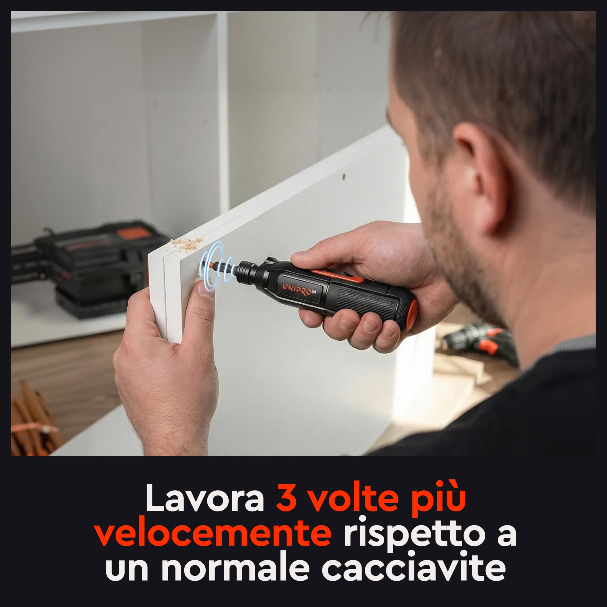 Cacciavite Elettrico a Batteria 3.6V, Design Ultra Compatto, Ricarica USB-C, Luce LED, Portainserti Magnetico, Avvitatore Portatile per Casa e Fai da Te - CSD-36X